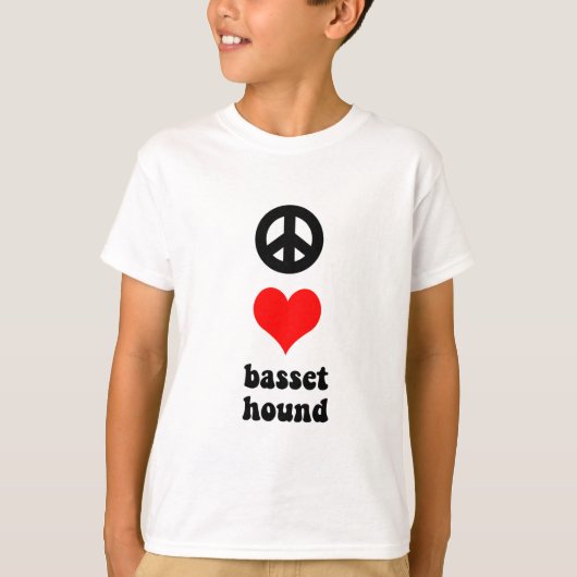 Liebe Basset Hound T-Shirt (Vorderseite)