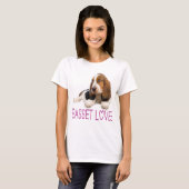 Liebe Basset Hound Welpe Dog Tee Shirt (Vorne ganz)