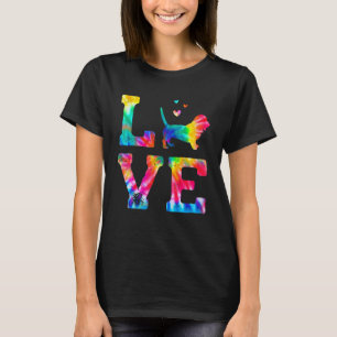 Liebe Basset Retriever Tie Dye Hund Mama Papa T-Shirt