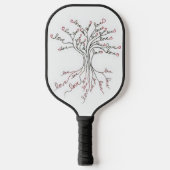 Liebe Baum des Lebens Kunst Niedliches Schwarzes H Pickleball Schläger (Vorderseite)