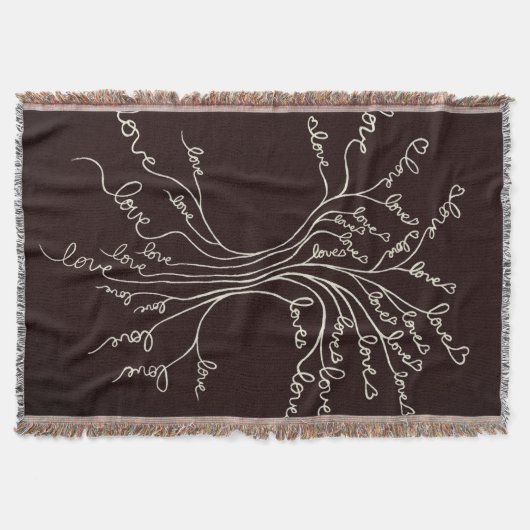 Liebe Baum des Lebens Natur braune Herzen Niedlich Decke (Vorderseite)