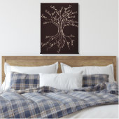Liebe Baum des Lebens Natur braune Herzen Niedlich Leinwanddruck (Insitu (Schlafzimmer))