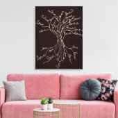 Liebe Baum des Lebens Natur braune Herzen Niedlich Leinwanddruck (Insitu (Wohnzimmer))