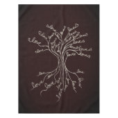 Liebe Baum des Lebens Natur braune Herzen Niedlich Tischdecke (Vorderseite)