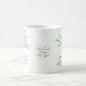 Liebe Baum des Lebens Weißes Lila Herz Niedlich el Kaffeetasse (Mittel)