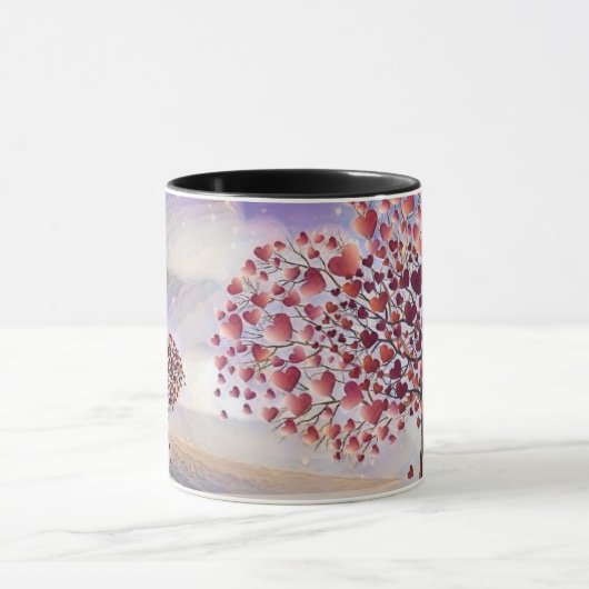 Liebe Baum mit Herz Wasserfarbe Tasse (Zentrum)