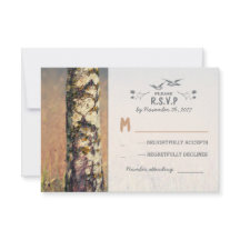 Liebe Baum rustikale Land Hochzeit RSVP Karten