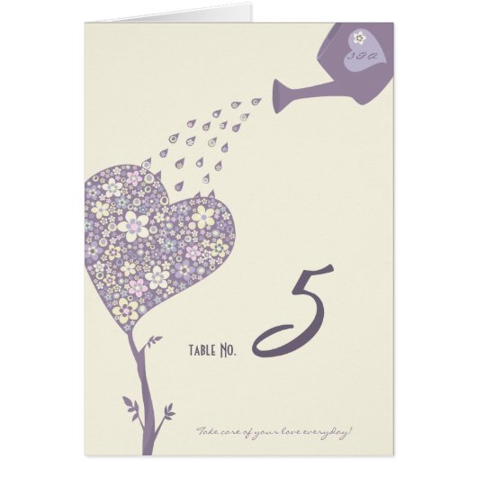 LIEBE-BAUM Wedding Tischnummer-Karte (Vorne)