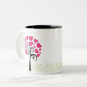 Liebe-Baum Zweifarbige Tasse (Vorderseite Links)