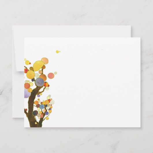 Liebe Bäume Einzigartige Hochzeit Dankeschön-Karte Dankeskarte (Rückseite)