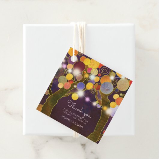 Liebe Bäume Lila Hochzeit Vielen Dank Geschenkanhänger (Beispiel)