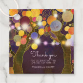 Liebe Bäume Lila Hochzeit Vielen Dank Geschenkanhänger (Vorderseite)