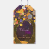 Liebe Bäume Lila Hochzeit Vielen Dank Geschenkanhänger (Rückseite)