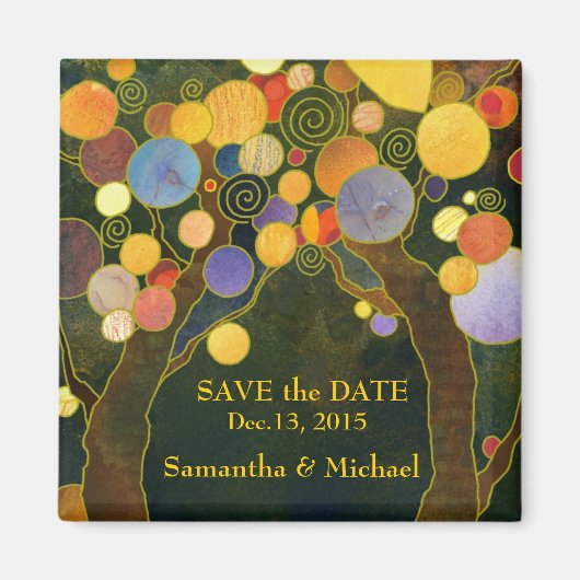 Liebe Bäume Save the Date Hochzeit Magnet (Vorne)