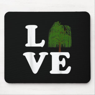 Liebe Bäume Shirt Earth Day Weeping Willow Women M Mousepad