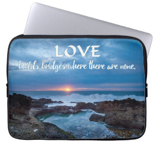 Liebe baut Bridges Notebook-Ärmel Laptopschutzhülle