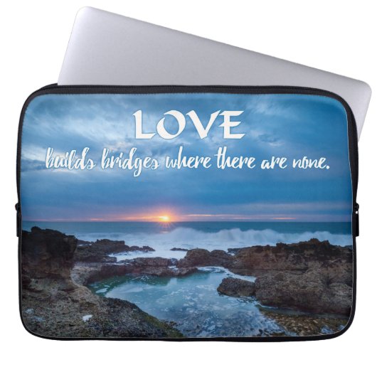 Liebe baut Bridges Notebook-Ärmel Laptopschutzhülle (Vorderseite)