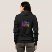 "Liebe baut Brücken" Full-Zip Hoodie. T-Shirt Hoodie (Schwarz voll)
