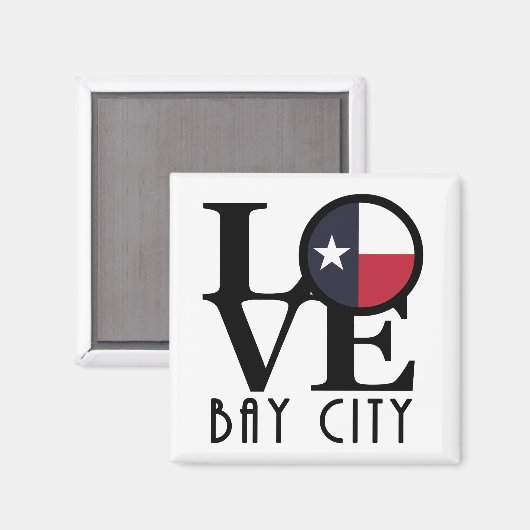 LIEBE Bay City Texas Magnet (Vorderseite/Rückseite)