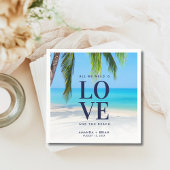 Liebe Beach Destination Palm Tree Wedding Serviette