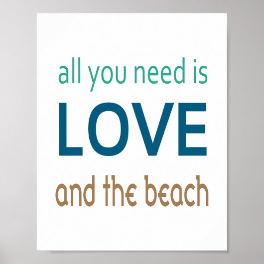 Liebe Beach Poster (Standardbildformat) (Vorne)