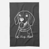 Liebe Beagle Geschirrtuch (Vertikal)