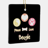 Liebe Beagle Keramikornament (Rechts)