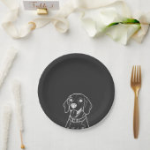 Liebe Beagle Pappteller (Hochzeit)