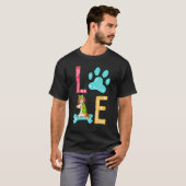 Liebe Beagle Paw Dog Eigentümer T-Shirt (Vorne ganz)