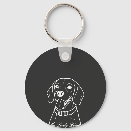 Liebe Beagle Schlüsselanhänger (Vorderseite)