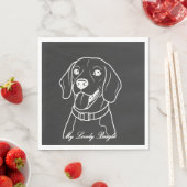 Liebe Beagle Serviette (Beispiel)