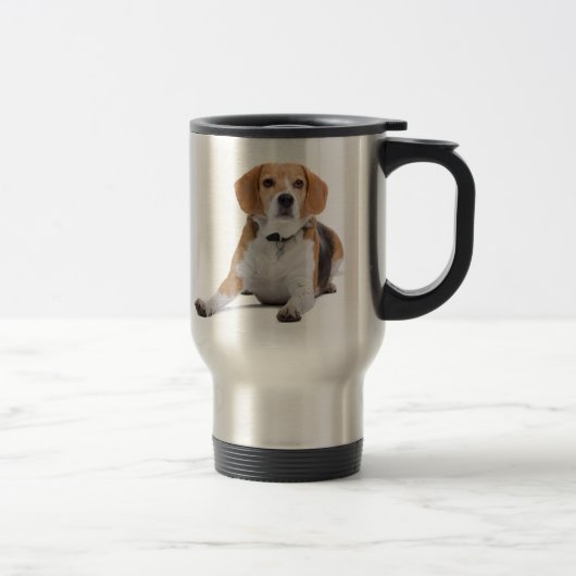 Liebe Beagle Stainless Steel Travel Mug Reisebecher (Rechts)