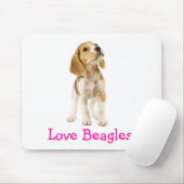 Liebe Beagle Welpe Mousepad (Mit Mouse)