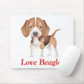 Liebe Beagle Welpen-Hund-Cartoon-Maus-Pad Mousepad (Mit Mouse)