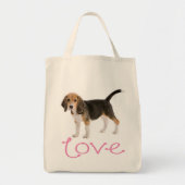 Liebe Beagle Welpen Hund Leinwand Tasche (Vorne)