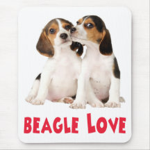 Liebe Beagle Welpen-Hund-Maus-Pad