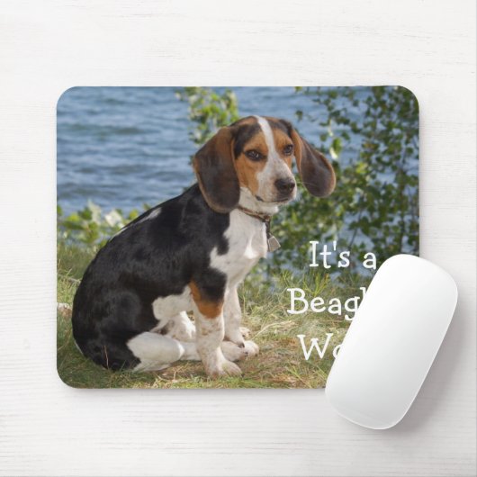Liebe Beagle Welpen-Hund-Maus-Pad Mousepad (Mit Mouse)