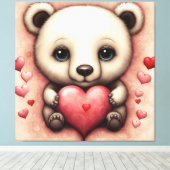 Liebe Bear 2 Leinwanddruck (Insitu (Holzboden))