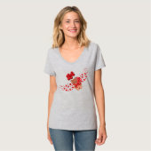 Liebe Bear & Infinity Rose Coupels T - Shirt (Vorderseite Vollansicht)
