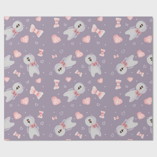 Liebe Bear Muster Geschenkpapier (Flach)