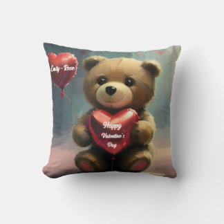 Liebe Bear: Personalisierter Valentinstag Kissen