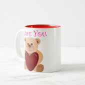 Liebe Bear. Zweifarbige Tasse (Vorderseite Links)