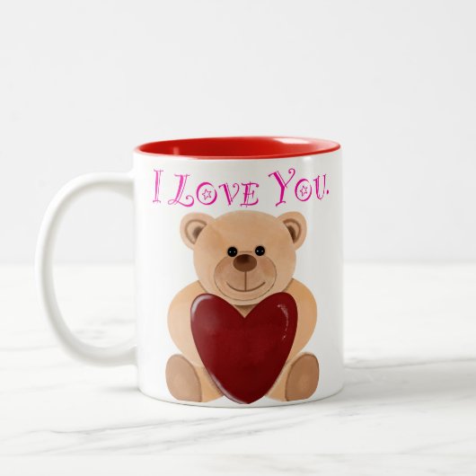 Liebe Bear. Zweifarbige Tasse (Links)