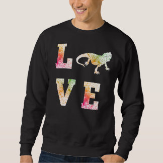 Liebe Bearded Dragon Reptile Lizard Kostüm Sweatshirt