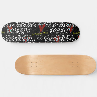 Liebe Bears All Dinge Geparden Christliche Schrift Skateboard