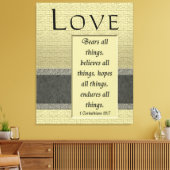 Liebe Bears Alle Dinge Wrapped Canvas Print Leinwanddruck (Insitu (Wohnzimmer))