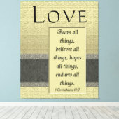 Liebe Bears Alle Dinge Wrapped Canvas Print Leinwanddruck (Insitu (Holzboden))