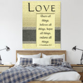 Liebe Bears Alle Dinge Wrapped Canvas Print Leinwanddruck (Insitu (Schlafzimmer))