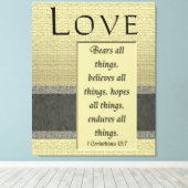 Liebe Bears Alle Dinge Wrapped Canvas Print Leinwanddruck (Insitu (Holzboden))