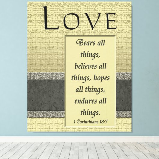 Liebe Bears Alle Dinge Wrapped Canvas Print Leinwanddruck (Insitu (Holzboden))